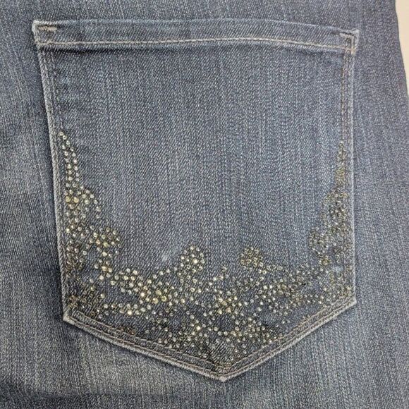 NYDJ Marilyn Straight Leg Jeans Size 2P Dark Wash Blue Denim USA 26x29 - Picture 12 of 12